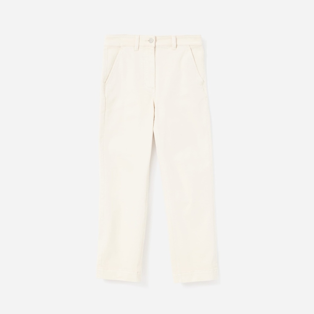 Everlane Straight Leg Crop Pant in Sandstone
